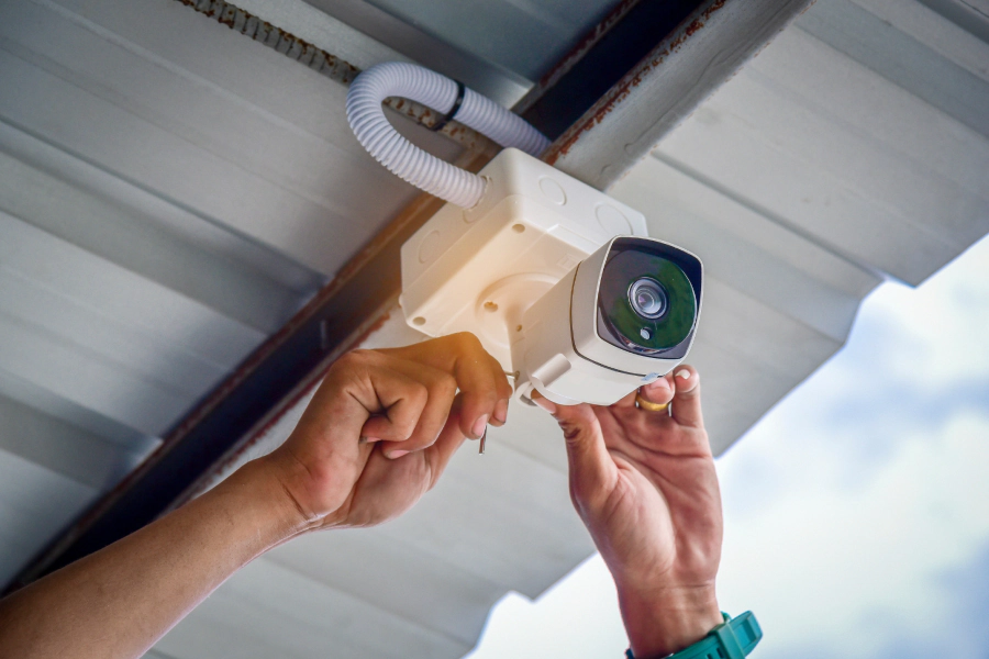 service security camera installation work